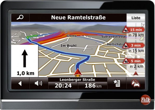 falk flex 400 navigation 2012 img 2 596x421 - Falk FLEX 400 - kompaktes Navi mit umfassenden Grundfunktionen