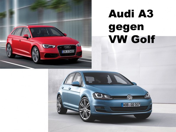 Audi a3 vw.golf  596x447 - Preisvergleich: Audi A3 gegen VW Golf 7