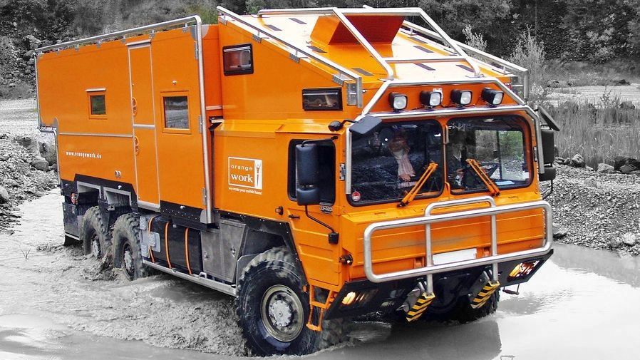 utilsigtet hændelse Udflugt Ordinere Orangework MAN KAT 1A1: Expeditionsmobil für extreme Offroad Abenteuer @  AUTOmativ.de - Das Auto Magazin