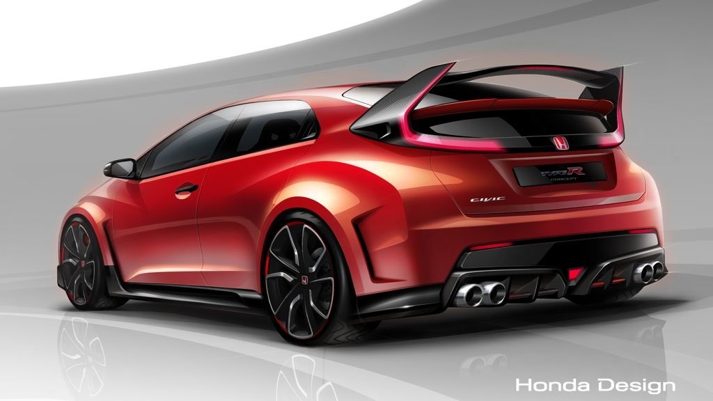 Genf 2014: Honda Civic Type R als Konzeptfahrzeug auf dem Genfer Autosalon