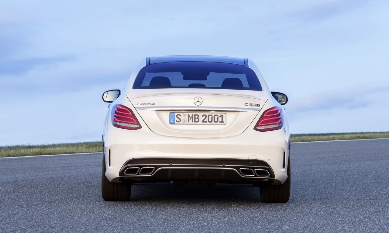 Mercedes-AMG C63: Der Kleinere mit den vier Endrohren.