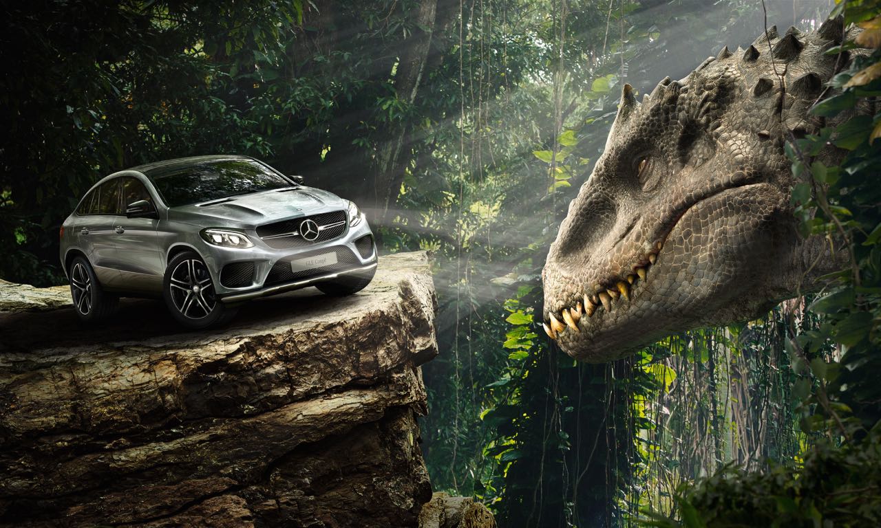Der große Auftritt des Mercedes-Benz GLE Coupé in Jurassic World.