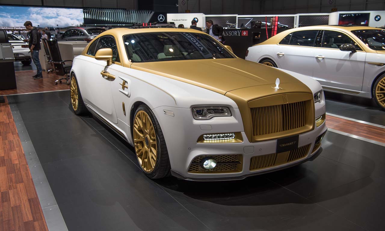Mansory Rolls Royce Wraith Palm Edition 999, Gold, Weiss, Luxus, Benjamin Brodbeck, AUTOmativ.de, Autosalon Genf 2016, Luxusauto