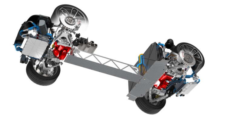 Powertrain Concept One 750x403 - Rimac Concept One: Die herausragende Technik der Elektro-Hypersportler