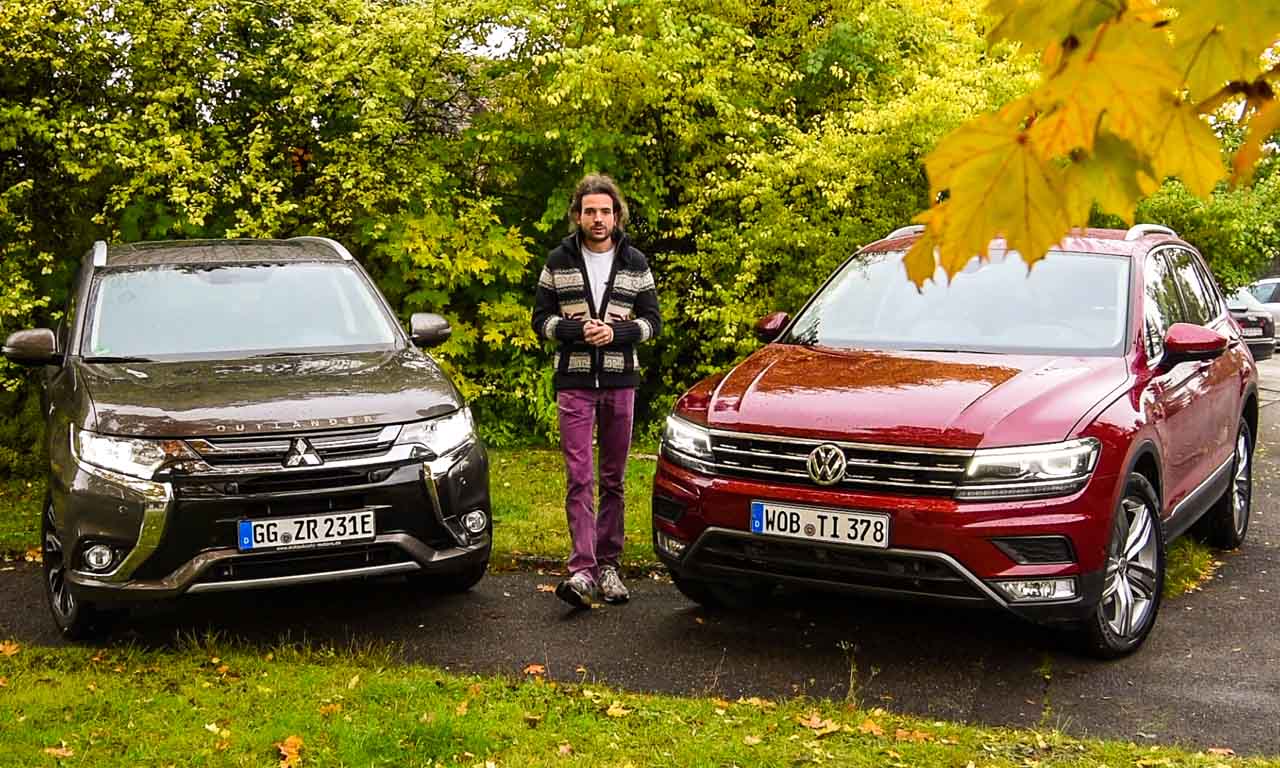 SUV-Hybrid Outlander und VW Tiguan: Vorstadt-Held oder Langstrecken-Meister?