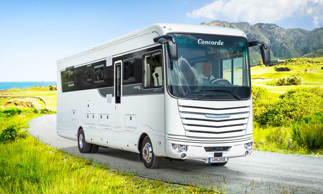 Concorde Reisemobil Gigaliner Wohnmobil Liner Plus Credo Carver Cruiser Liner Centurion AUTOmativ Benjamin Brodbeck Camping 2 - Concorde Liner Plus: Doppelhaushälfte oder mobiler Traumpalast?