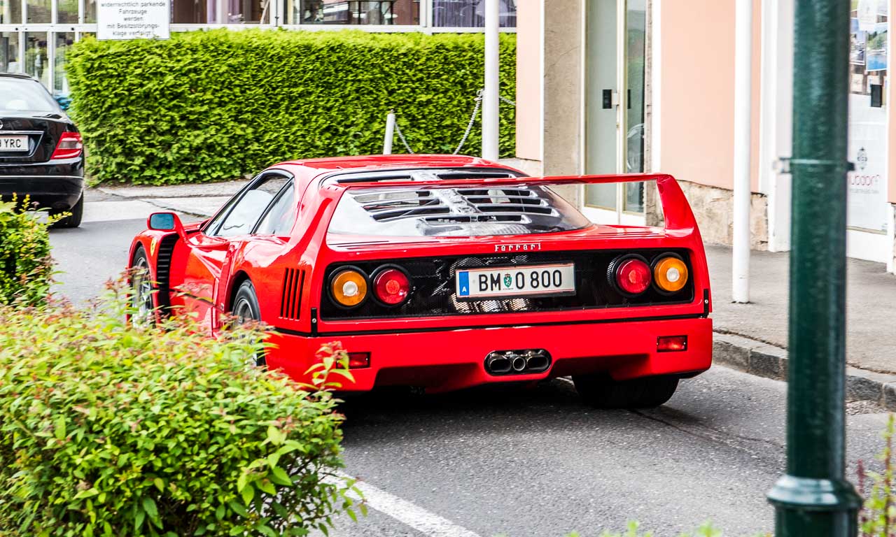 Ferrari F40 Woerthersee GTI Treffen 2017 Partycrasher AUTOmativ.de Benjamin Brodbeck 3 - Partycrasher: Ferrari F40 beim GTI-Treffen 2017 am Wörthersee