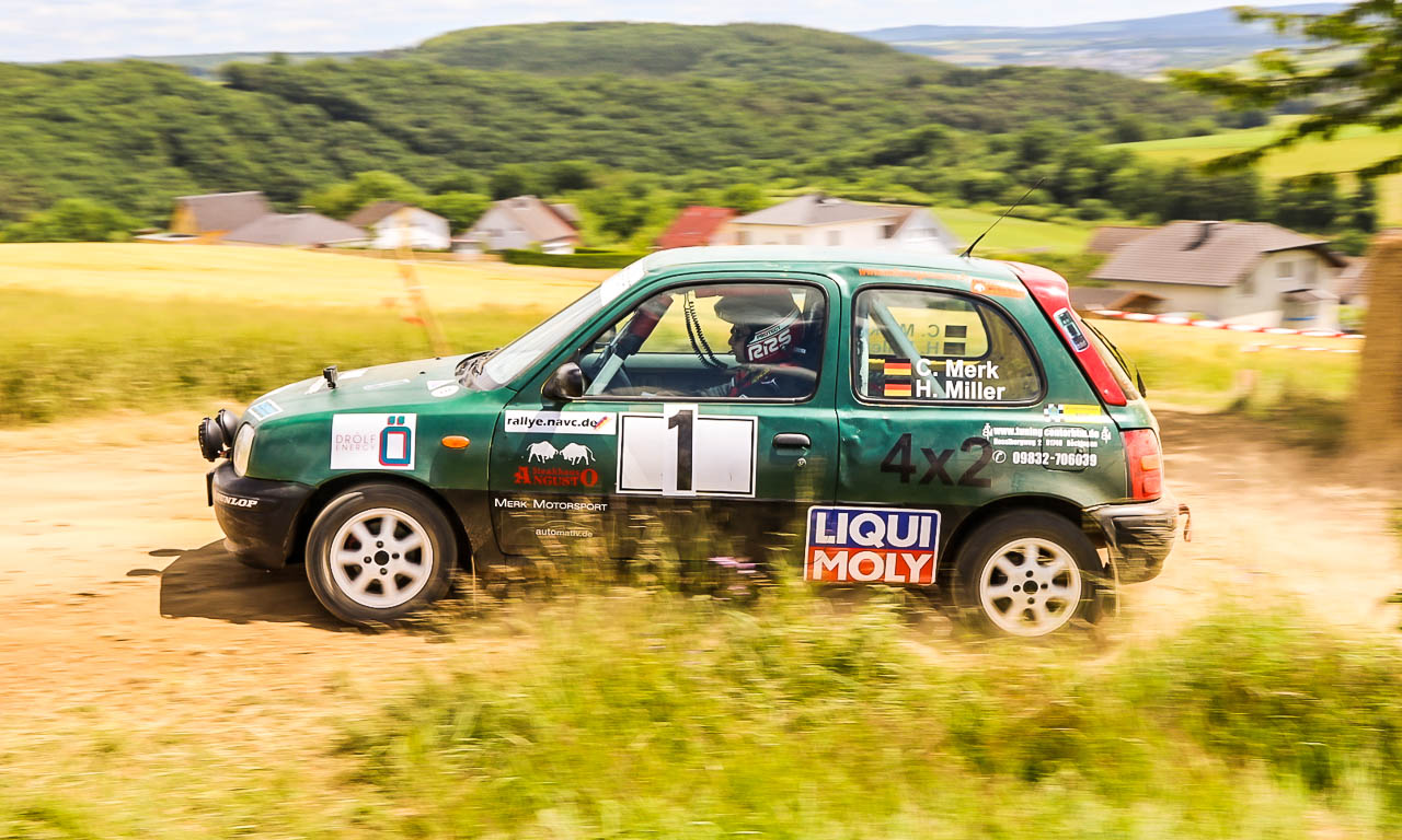 Merk Motorsport Rallye 2017 Nissan Micra AUTOmativ.de Constantin Merk Henry Miller Benjamin Brodbeck 1 6 - Unser Nissan Micra ist Dritter bei der Hombachtal-Rallye 2017 in Geisig!