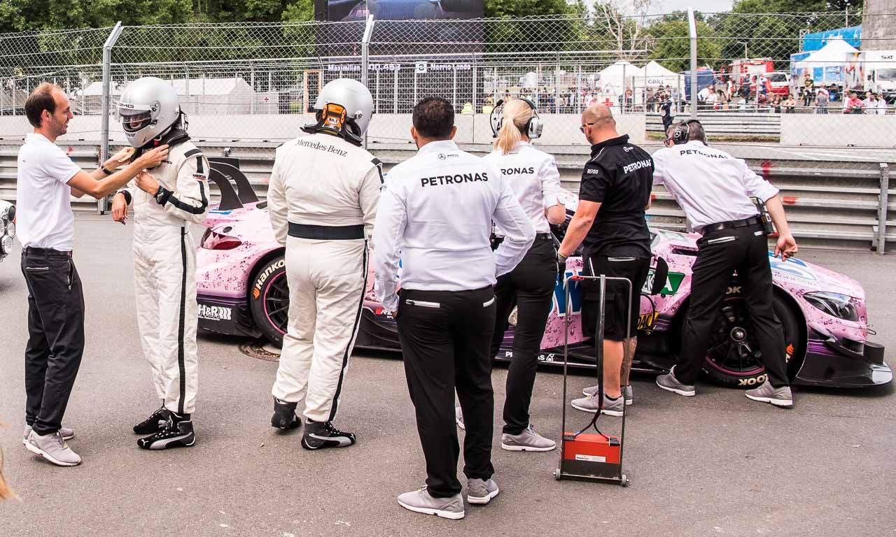 DTM Deutsche Tourenwagen Meisterschaft Norisring 2017 Petronas Nuernberg AUTOmativ.de Benjamin Brodbeck Mercedes AMG BMW Audi Sport SONNTAG 13 - Mitfahrt meines Lebens: Mit Daniel Juncadella im AMG C63 DTM über den Norisring