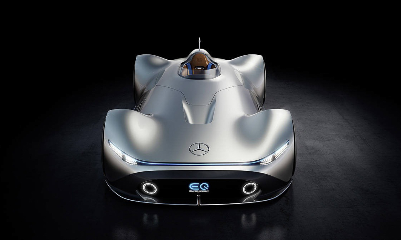 Mercedes Benz EQ Silver Arrow 3 - Mercedes-Benz EQ Silver Arrow: Eine Komposition aus 1937 und 2040