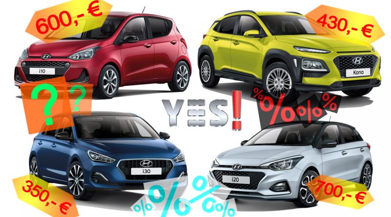 Hyundai Sondermodelle YES Kona i10 i20 i30 YES Kopie 800x445 - Hyundai YES! und YES! Plus Sondermodelle i10, i20, i30 und Kona - Lohnen sie sich?