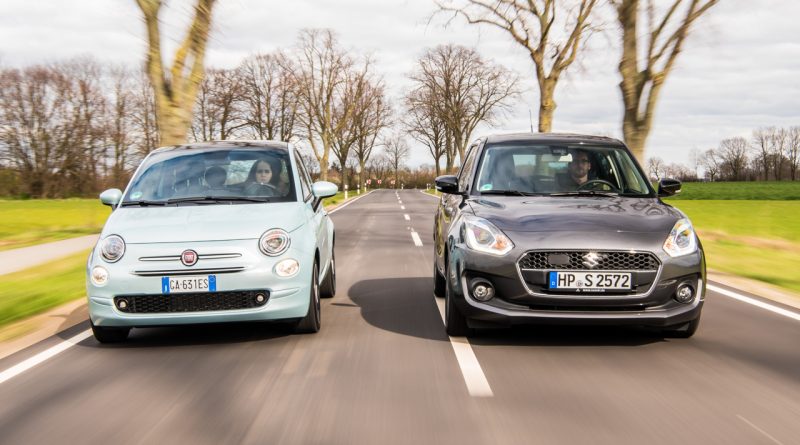 Suzuki Swift Hybrid und Fiat 500 Hybrid Mild Hybride im Test AUTOmativ.de Benjamin Brodbeck TITELBILD 1 800x445 - Mild-Hybride im Vergleich: Fiat 500 Hybrid vs. Suzuki Swift Hybrid