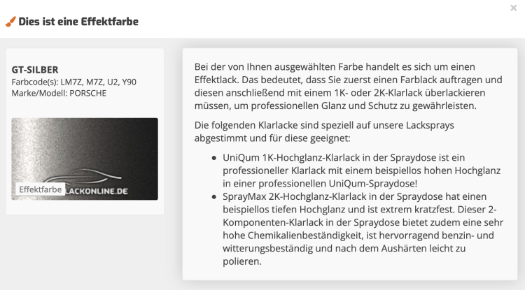 GT Silbermetallic zum Nachlackieren 750x415 - Ratgeber: Warum (und wie) man Steinschläge und Lackschäden direkt reparieren sollte