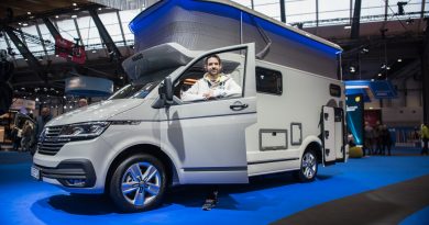 Knaus Tourer CUV CUVision Volkswagen T6.1 Camper 2023 CMT Stuttgart 2023 Wohnmobil teilintegriert AUTOmativ.de 6 390x205 - Knaus Tourer CUV: Camper auf VW T6.1 mit ausfahrbarem Dach