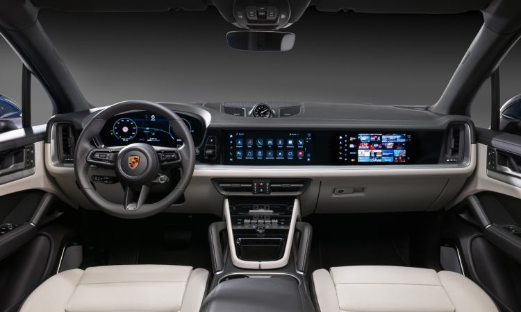 Porsche Cayenne 2024 Interieur 5 750x450 - Sogar die S-Version mit V8! Porsche Cayenne Facelift ab Sommer 2023 beim Händler
