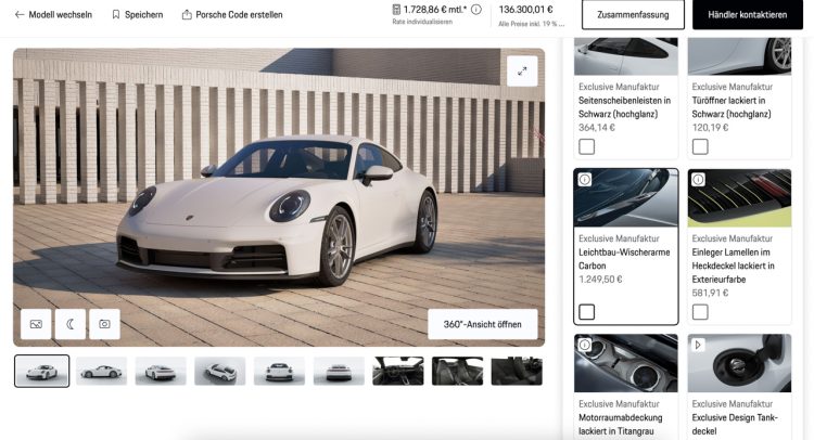 Porsche 911 Carbon Wischerarme optional von Porsche Exclusive Porsche Sonderwunsch Manufaktur Porsche 911 mit Carbon Wischerarmen 2025 4 750x406 - Irre Option: Carbon-Wischerarme für das Porsche 911 Facelift (992.2) von Porsche Exclusive