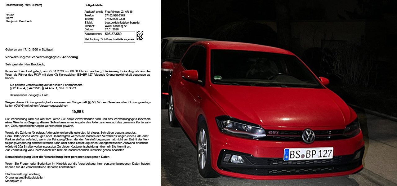 Strafzettel Parkverbot Strafe VW Polo GTI AUTOmativ.de Bussgeldbescheid Mythos Knöllchen-Tricks: Was wirklich stimmt – und was nicht